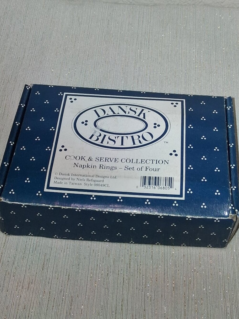 Share DANSK BISTRO Cook and Serve 4 Pc Napkin Rings w Box Nautical Patriotic